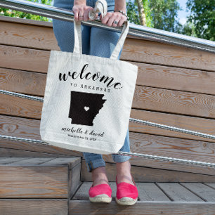 Welcome to Arkansas   USA State Silhouette Wedding Tote Bag