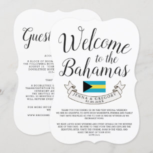 Welcome to Bahamas   Destination Wedding Custom Invitation