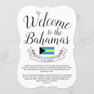 Welcome to Bahamas   Destination Wedding Custom Invitation