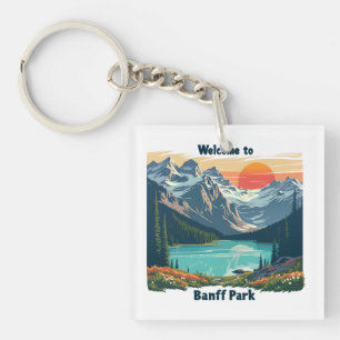 Welcome to Banff National Canadian Park Key Ring