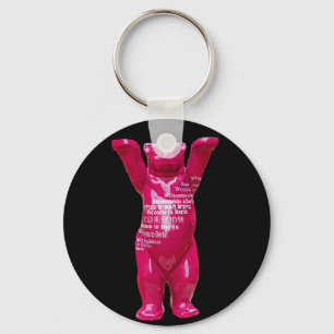 Welcome to Berlin Teddy Bear, Black Back Key Ring