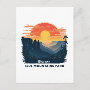 Welcome to Blue Mountains National Australian Park Holiday Postcard