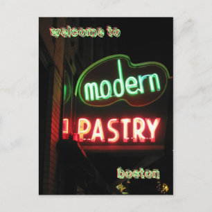 Welcome To Boston - neon Postcard
