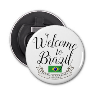 Welcome to Brazil   Destination Wedding Custom Bottle Opener