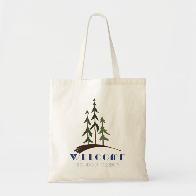 Welcome To Cabin Tote Bag (Front)