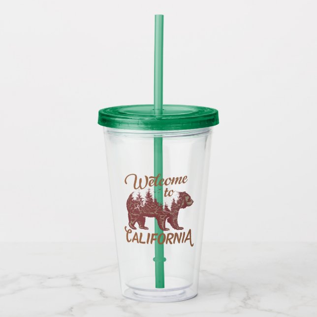 Welcome to California Bear Forest  Acrylic Tumbler (Front)