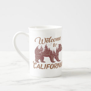 Welcome to California Bear Forest Bone China Mug