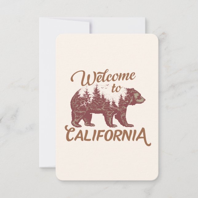 Welcome to California Bear Forest  Card (Front)