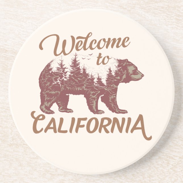 Welcome to California Bear Forest  Coaster (Front)