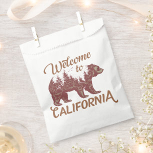 Welcome to California Bear Forest Favour Bags