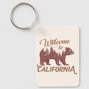 Welcome to California Bear Forest  Key Ring