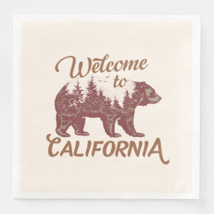 Welcome to California Bear Forest  Napkin