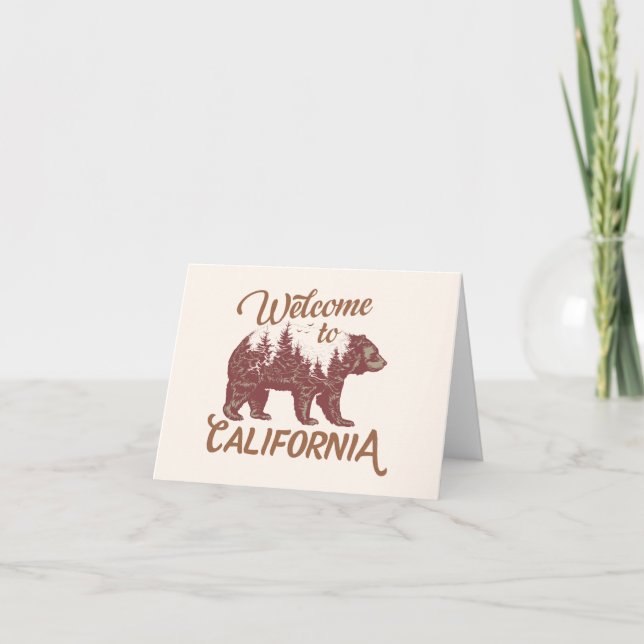 Welcome to California Bear Forest  Note Card (Front)
