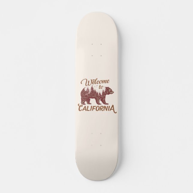 Welcome to California Bear Forest  Skateboard (Front)