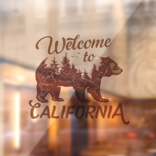 Welcome to California Bear Forest  Window Cling