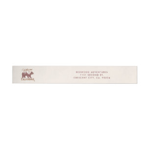 Welcome to California Bear Forest Wraparound Address Label