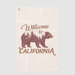 Welcome to California Bear Golf Towel