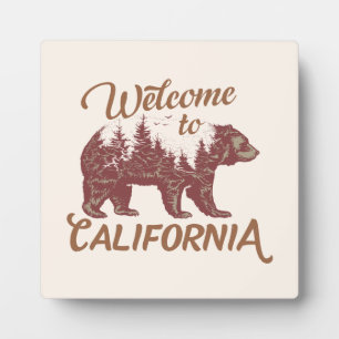 Welcome to California Bear Plaque