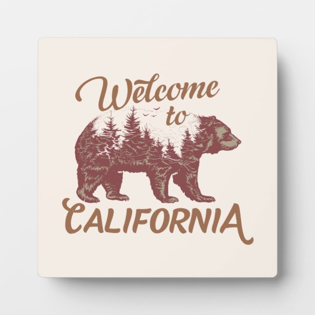 Welcome to California Bear Plaque (Front)