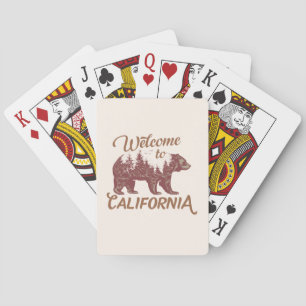 Welcome to California Bear Playing Cards