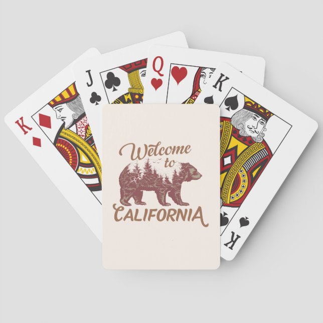Welcome to California Bear Playing Cards (Back)