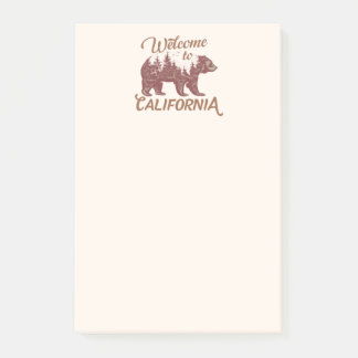 Welcome to California Bear Post-it Notes
