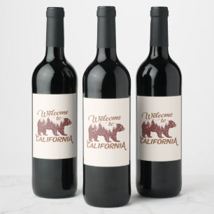 Welcome to California Bear Wine Label