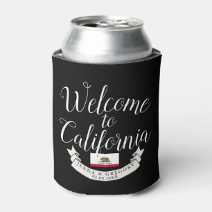 Welcome to California   Destination Wedding Can Cooler