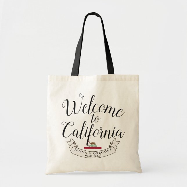Welcome to California | Destination Wedding Tote Bag (Front)