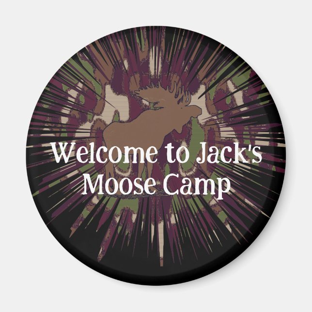 Welcome To Camouflage Moose Break-out Camo Magnet (Front)