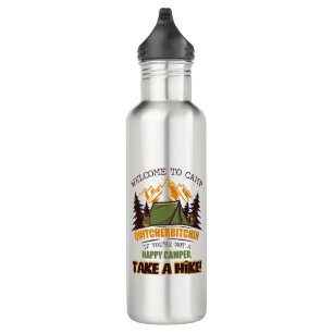 Welcome To Camp Quitcherbitchin Happy Camper 710 Ml Water Bottle