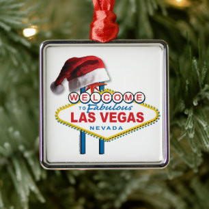 Welcome to Christmas in Las Vegas Metal Tree Decoration
