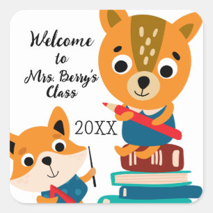 Welcome to Class Teacher Square Sticker