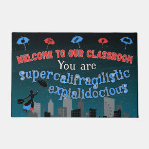 Welcome To Classroom Door Mat, Funny Teacher Gifts Doormat