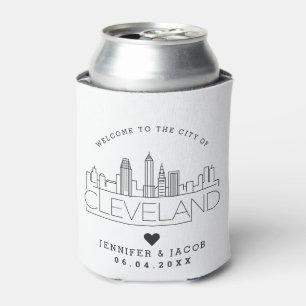 Welcome to Cleveland   Wedding Guest Favour Can Cooler