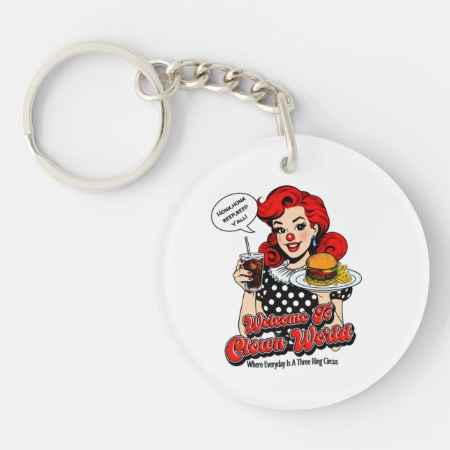 Welcome To Clown World Acrylic Keychain (Front)