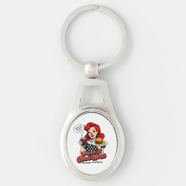 Welcome To Clown World Metal Keychain (Front)