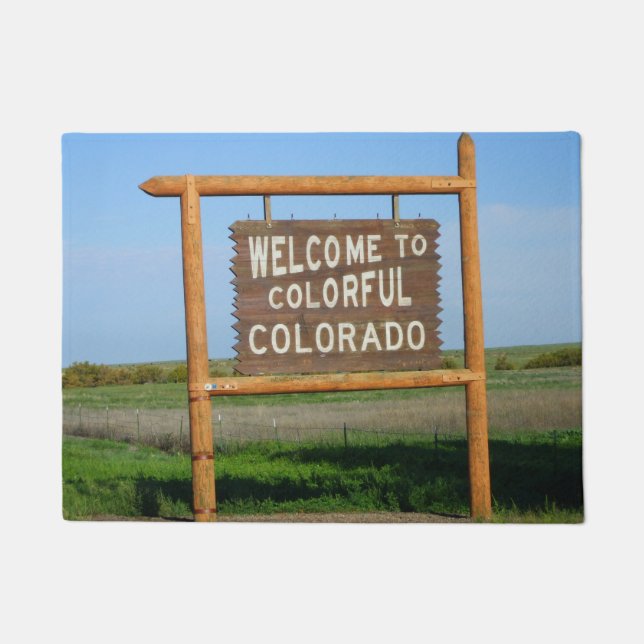 Welcome to Colourful Colorado Door Mat (Front)