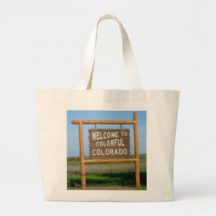Welcome to Colourful Colorado Grocery Tote Bag