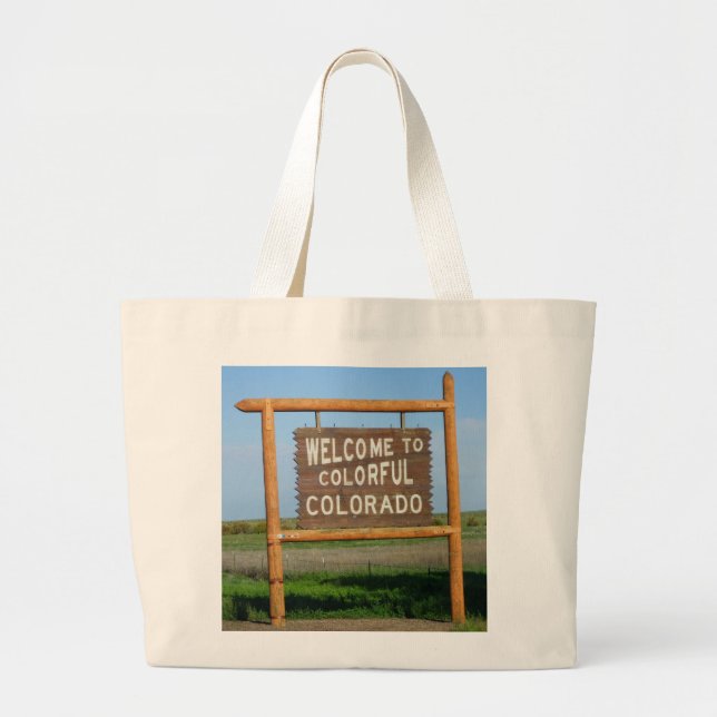 Welcome to Colourful Colorado Grocery Tote Bag (Front)