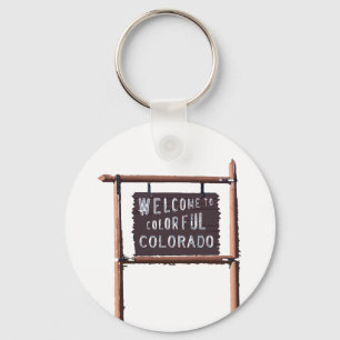 welcome to colourful colorado key ring