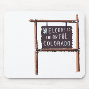 welcome to colourful colorado mouse mat
