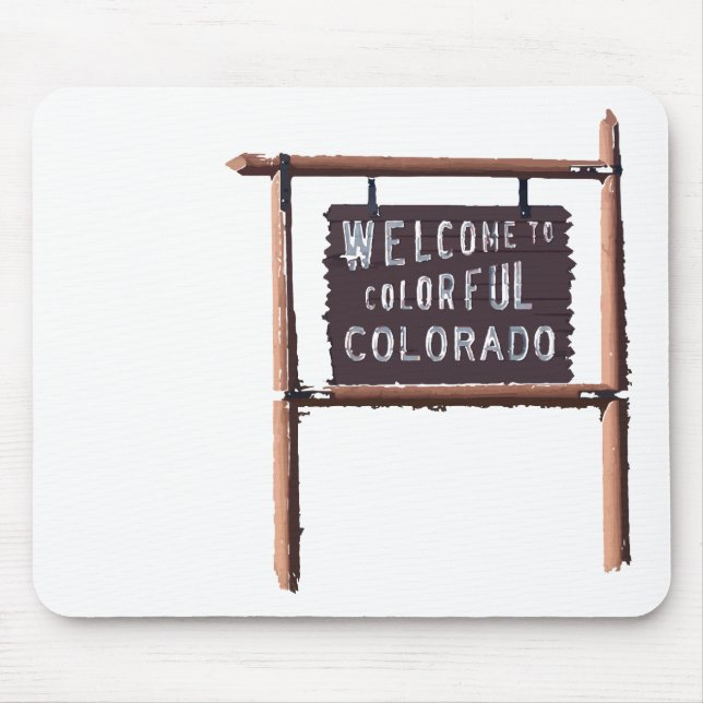 welcome to colourful colorado mouse mat (Front)