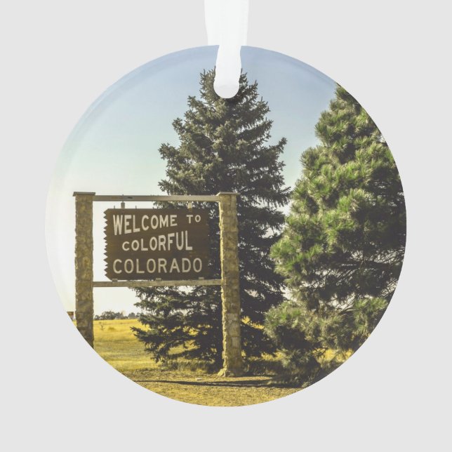 Welcome to Colourful Colorado Ornament (Back)