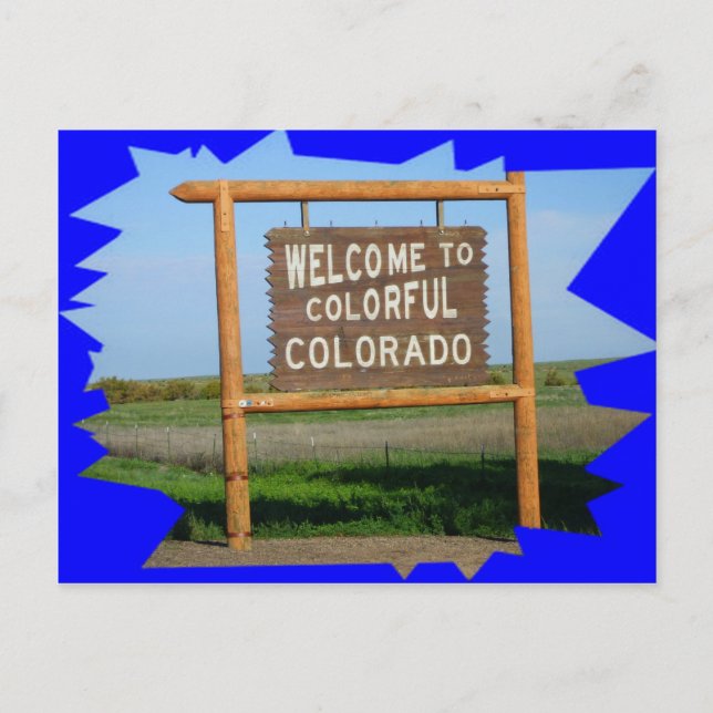 Welcome to Colourful Colorado POST CARD (Front)
