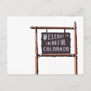 welcome to colourful colorado postcard