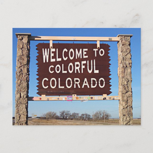 Welcome to Colourful Colorado Postcard (Front)