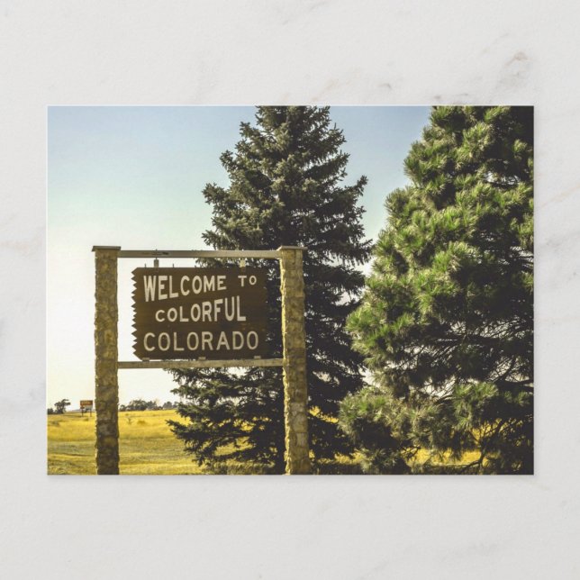 Welcome to Colourful Colorado Postcard (Front)