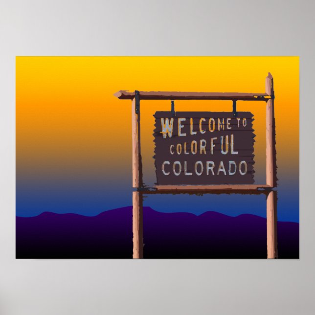 welcome to colourful colorado poster (Front)