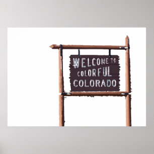 welcome to colourful colorado poster